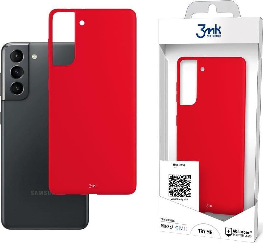 Футрола 3MK за Самсунг Галакси S21 5G Matt Case, TPU, мат, црвена