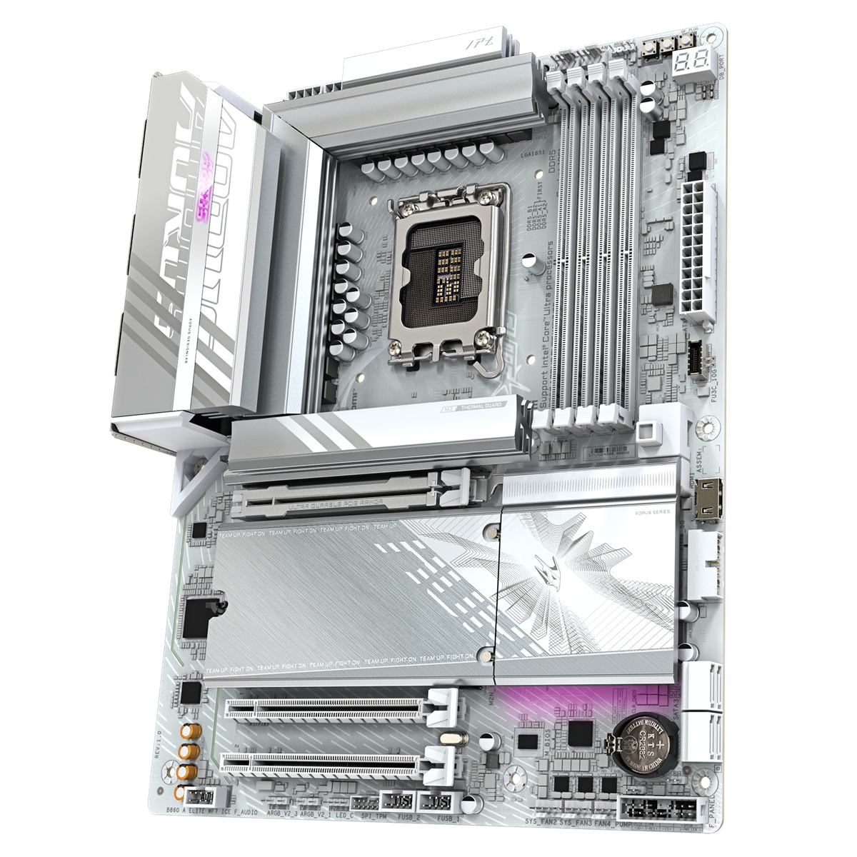 Pllakë amë Gigabyte B860 AORUS ELITE WIFI7 ICE, ATX, LGA 1851, DDR5, e bardhë 4