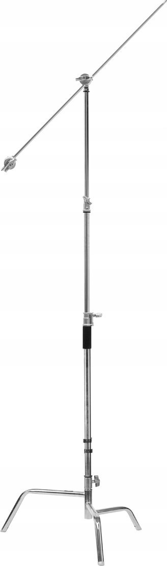 Stativ ndriçimi GlareOne Fatboy T, C-stand Turtle Base, çelik kromuar, argjendtë