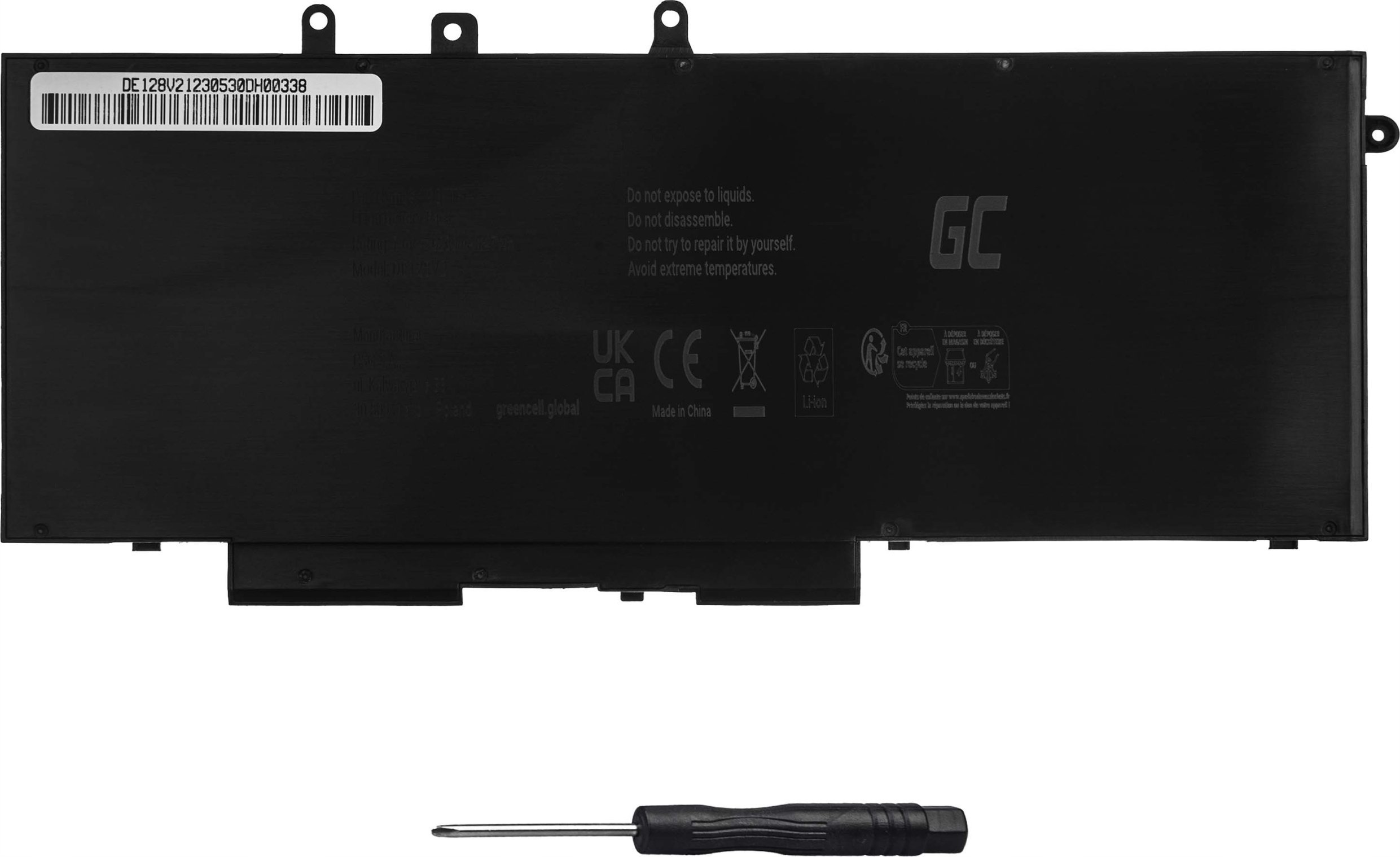 Bateri laptopi Green Cell 93FTF GJKNX, 7.6V, 6200mAh, e zezë