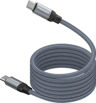 Kabllo USB Promate Springy USB-C në USB-C, 1.2 m, 60W, gri