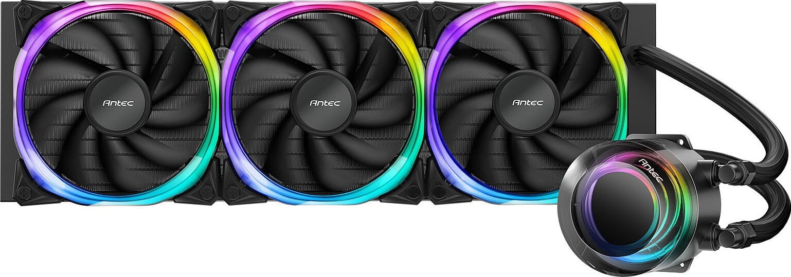 Ftohës likuid procesori Antec Vortex 360 ARGB, 360mm, AIO, i zi