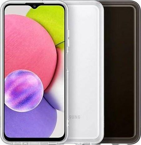 Këllëf telefoni Samsung Galaxy A03s EF-QA038TB, TPU, transparent, i zi