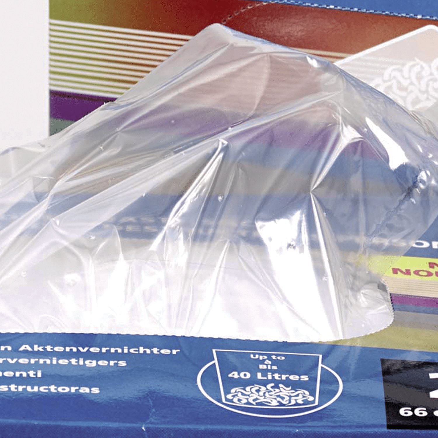 Qese mbeturinash për grirëse Rexel 40095, 175L, set 100 copë, transparente