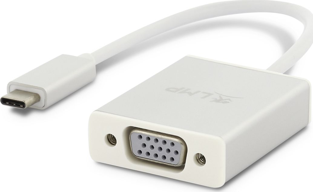 Adapter USB LMP 15979, USB C në VGA, Full HD 1920x1080, argjendtë