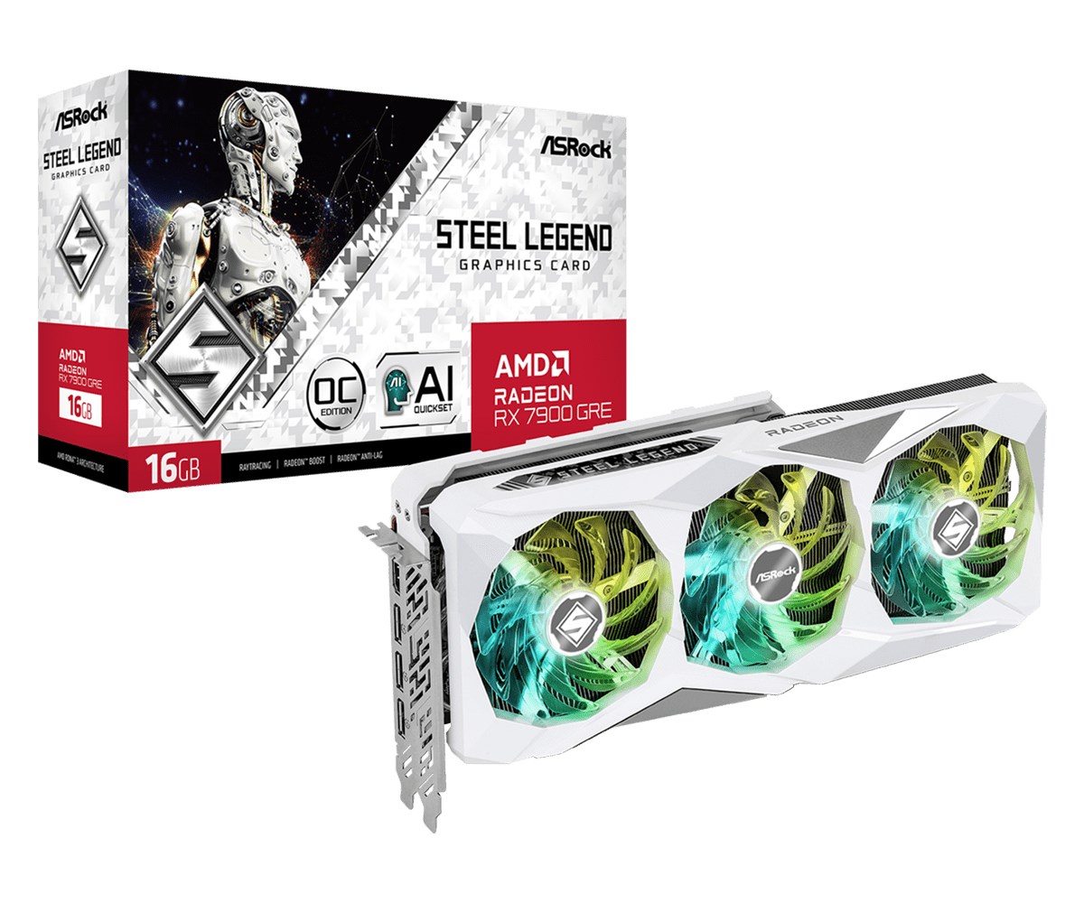 Kartë grafike ASRock steel legend AMD Radeon RX 7900 GRE, 16 GB GDDR6