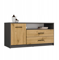Kabinet TV SIMPLO 1D2S, 2 sirtarë, 1 derë, antracit dhe oak artisan