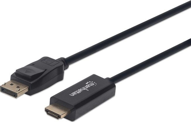 Kabllo Manhattan DisplayPort - HDMI 153195, 1m, e zezë