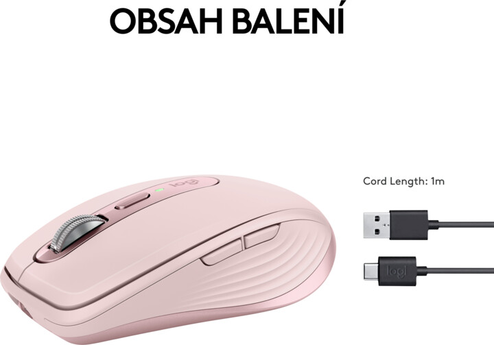 Maus Logitech MX Anywhere 3S, rozë