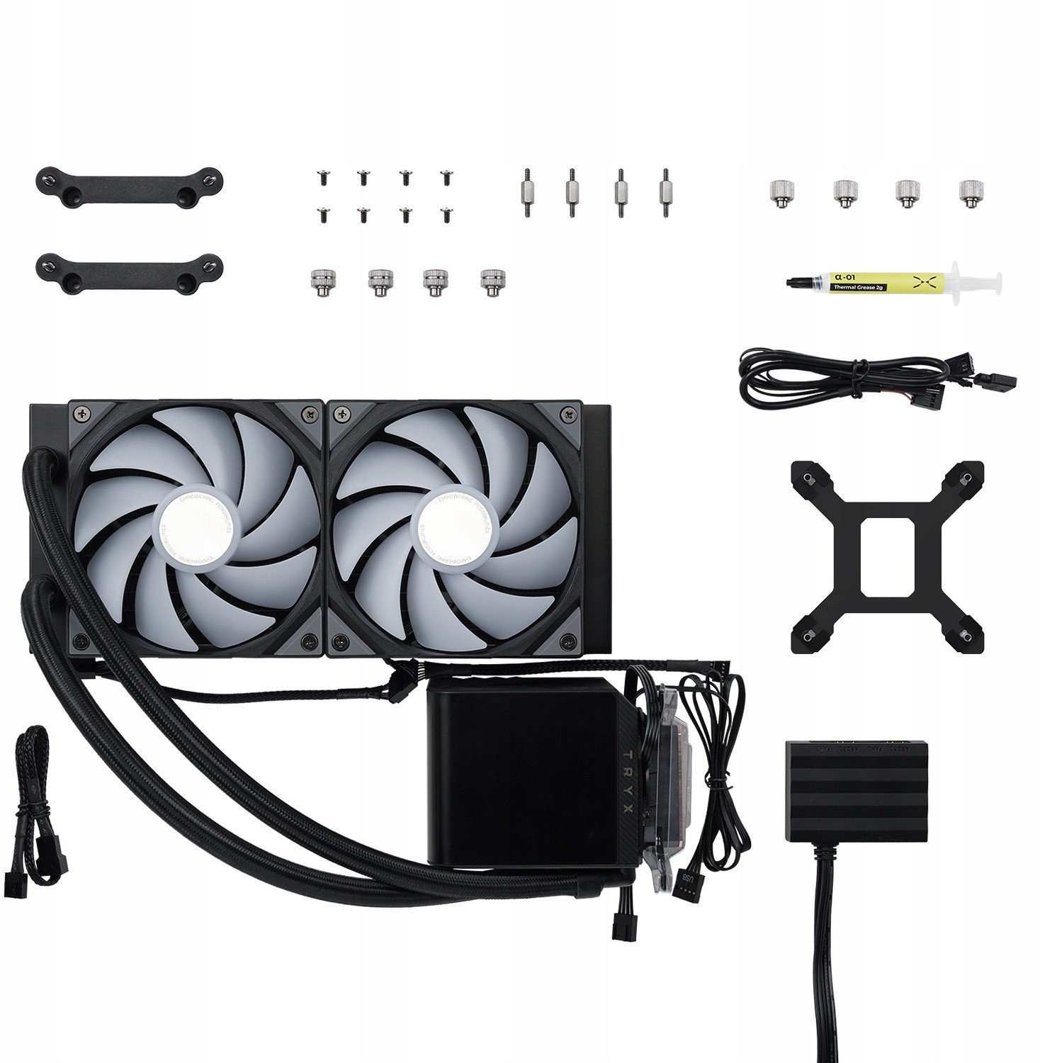 Ftohës uji AIO TRYX PANORAMA L P240A AS2M G0K, 240mm, ARGB, i zi