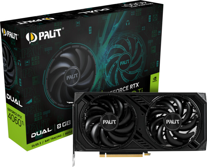 Kartelë grafike PALiT GeForce RTX 4060 Ti Dual, 8GB GDDR6