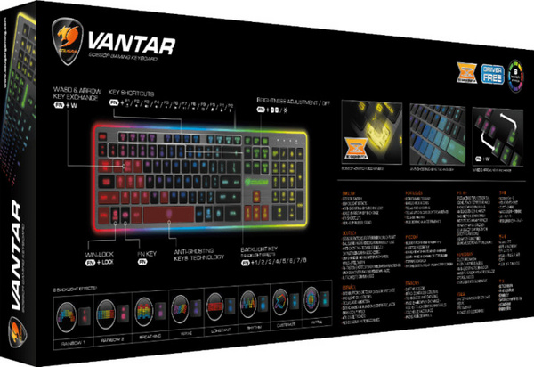 Tastierë Cougar Vantar, US