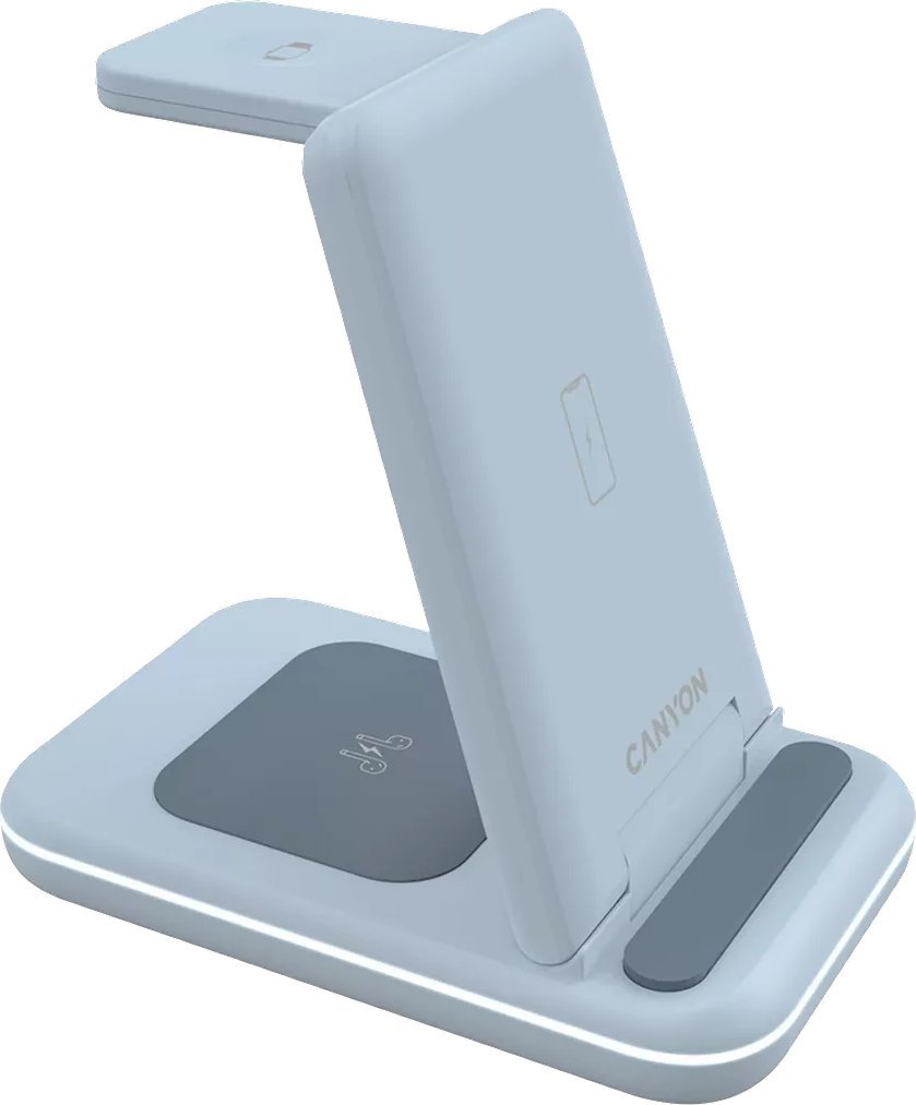 Stacion karikimi pa tel Canyon WS-304, 3 në 1, Fast Charging, blu