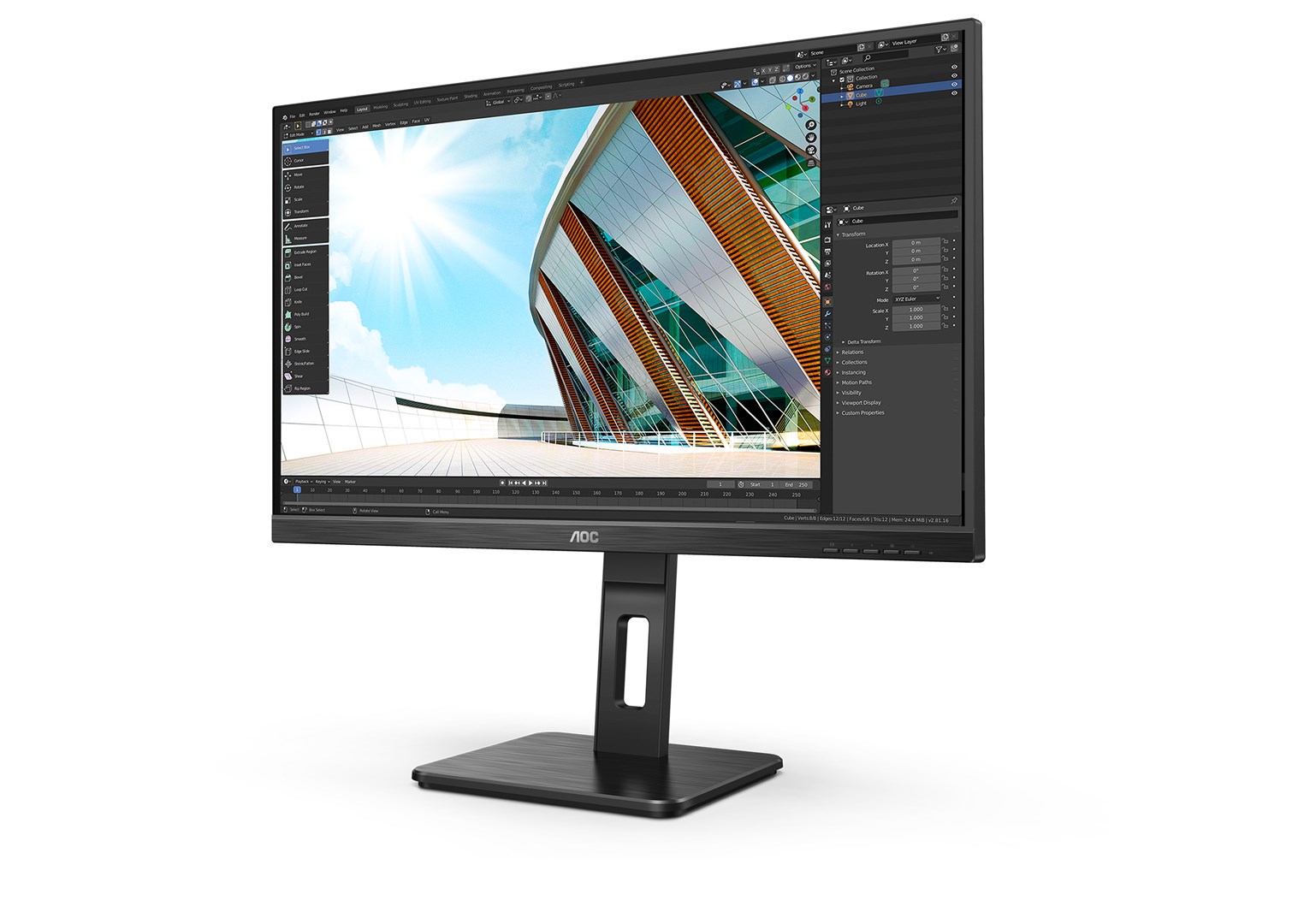 Monitor AOC Q27P2Q, 27", 2560 x 1440, Quad HD, 75 Hz, i zi