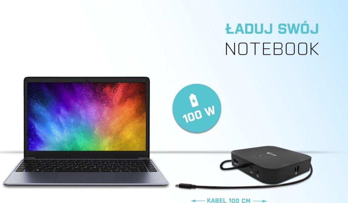 Docking station I-TEC C31HDMIDPDOCKPD100, USB-C, 2x 4K, PD 100W, gri