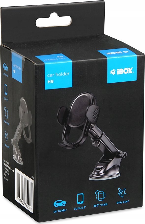 Mbajtëse telefoni për veturë IBox Ich9, për smartphone, e zezë