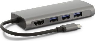 Stacion dokimi LMP USB-C Docking Station LMP-USBC-MDOCK-SG, HDMI, USB 3.0, i hirtë