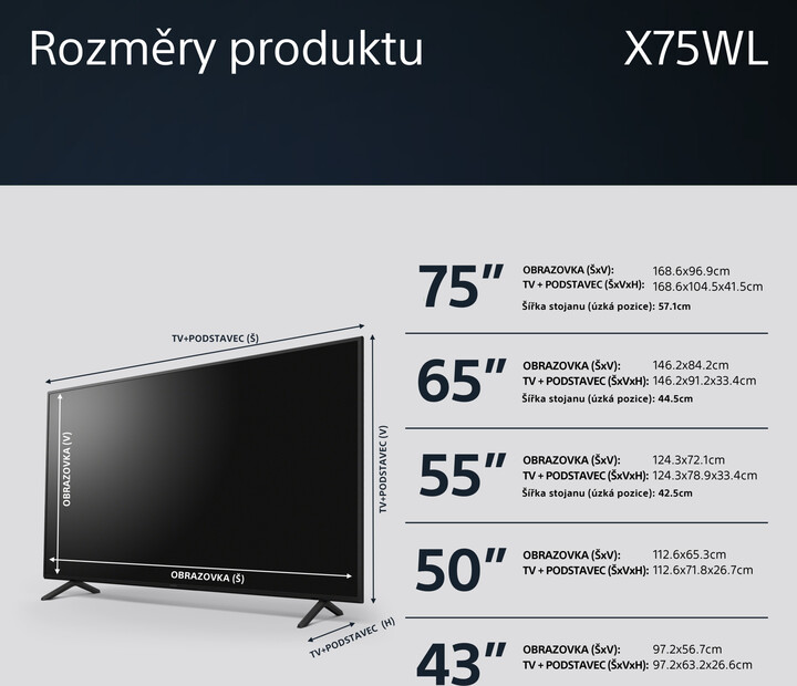 Televizor Sony Bravia KD-55X75L, 55" (139cm), 4k UHD, i zi