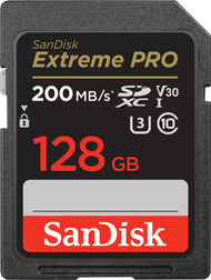 Kartë memorie SanDisk Extreme PRO SDXC, 128GB, Class 10 UHS I U3 V30