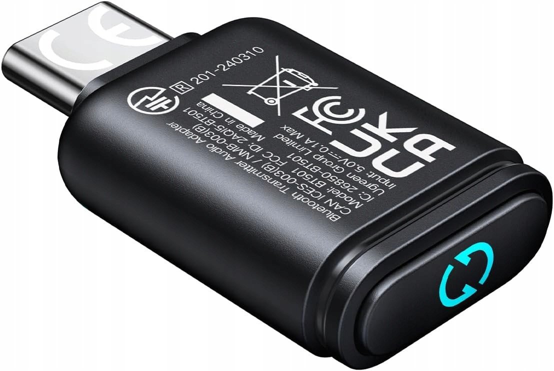 Adapter Bluetooth UGREEN 5.3, USB C, aptX HD aptX Adaptive, i bardhë