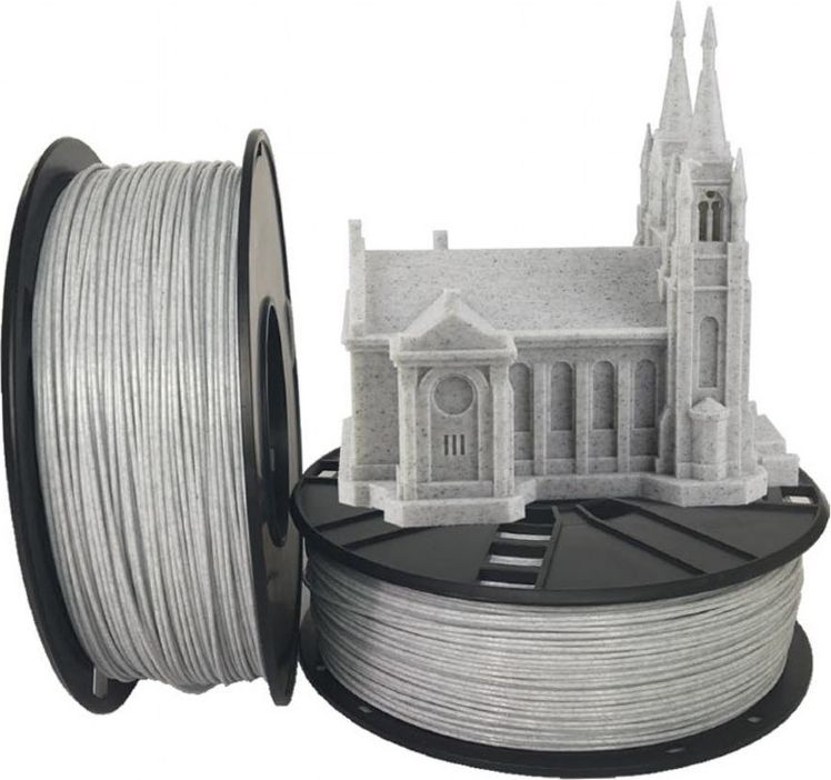 Filament për printim 3D Gembird (filament), PLA, 1,75mm, 1kg, e hirtë