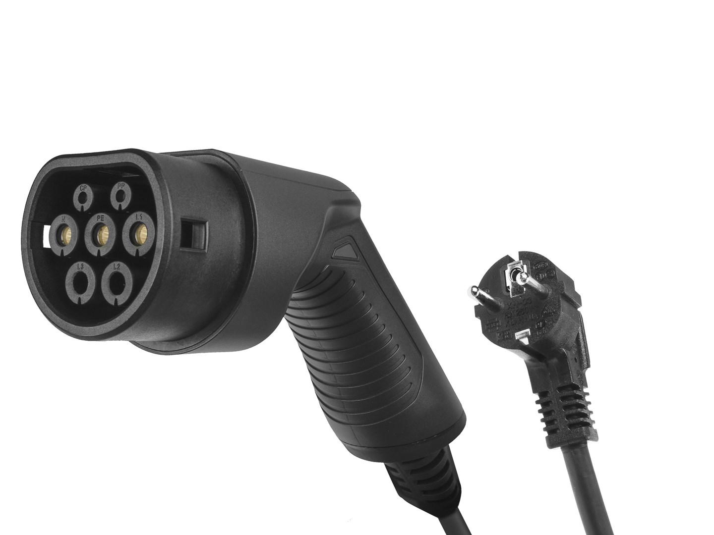 Karikues mobil për vetura elektrike Green Cell PowerCable EV16, 3.6kW, prizë Type 2 Schuko, kabllo 6.5m, i zi