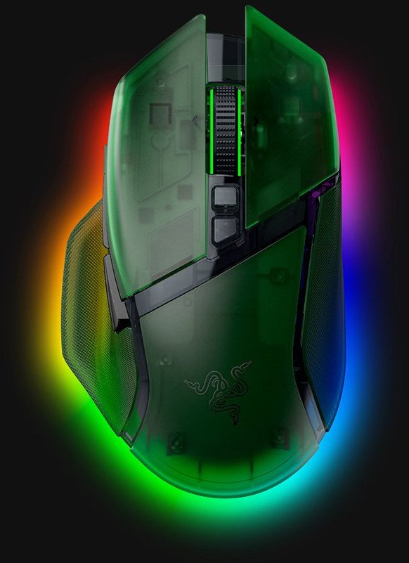 Maus gaming Razer Basilisk V3 Pro, wireless RF dhe Bluetooth, 35000 DPI, i zi