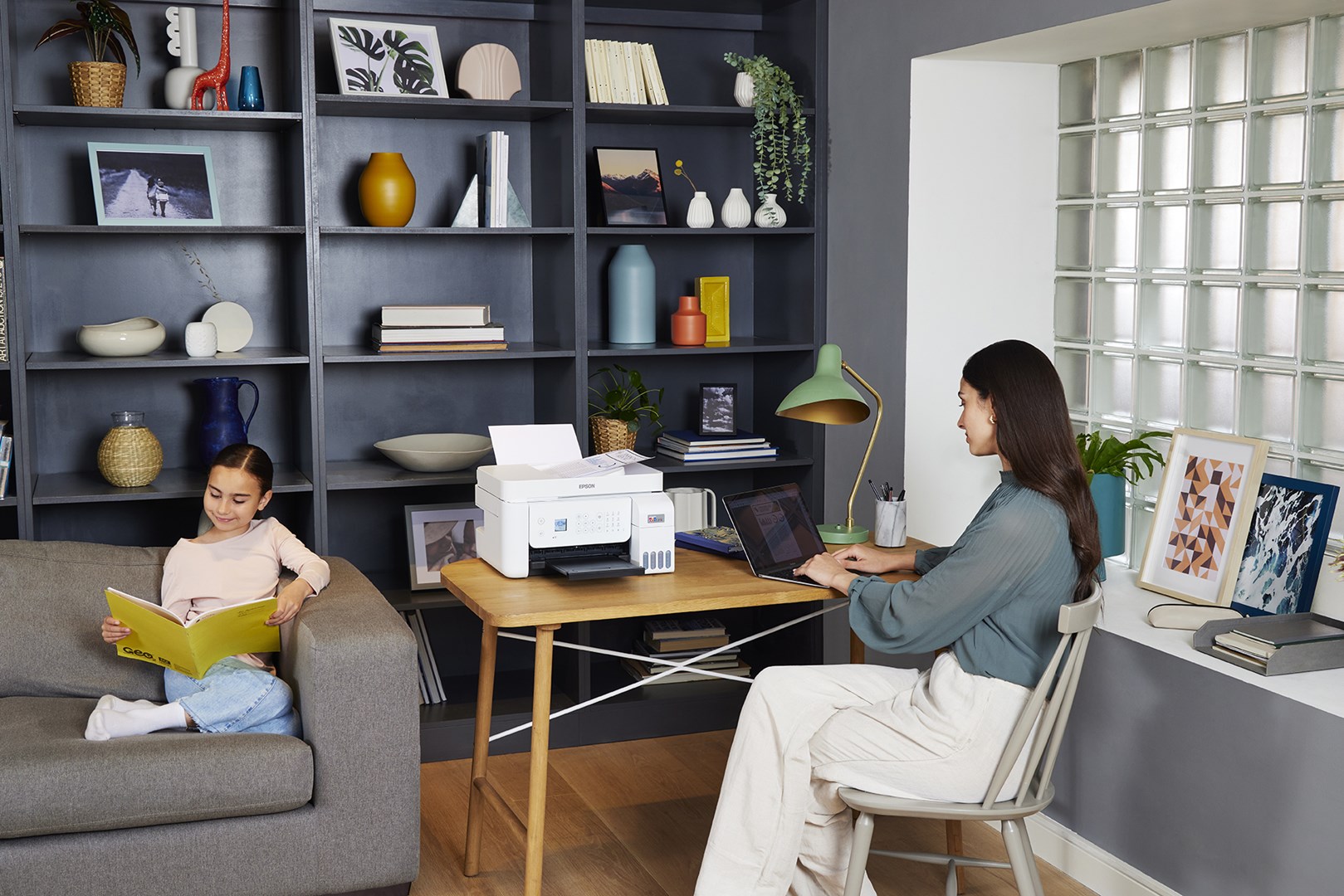 Printer multifunksional Epson L5296, Inkjet, i bardhë