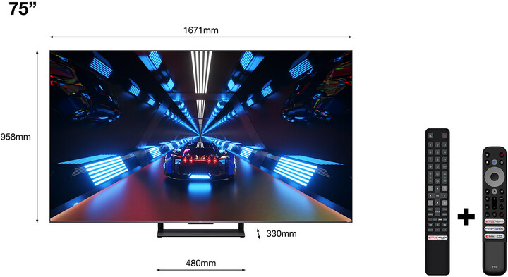 Televizor TCL 75C735, 75" (189cm), 4K UHD, titan