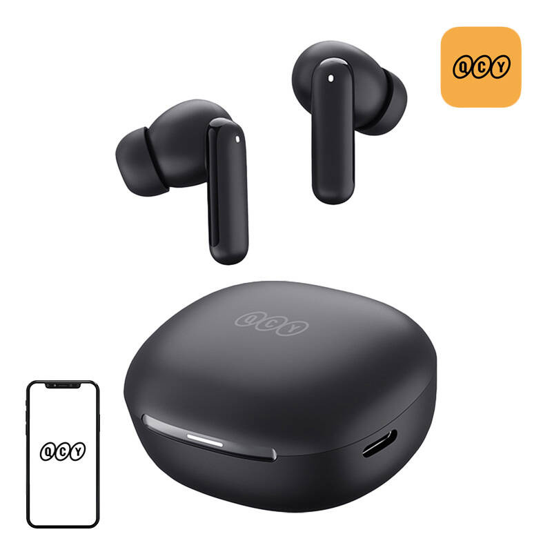 Kufje wireless QCY MeloBuds HT16, TWS, ANC, të zeza