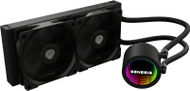 Ftohës uji për procesor Genesis Hydria 240, radiator 240 mm, ARGB, i zi