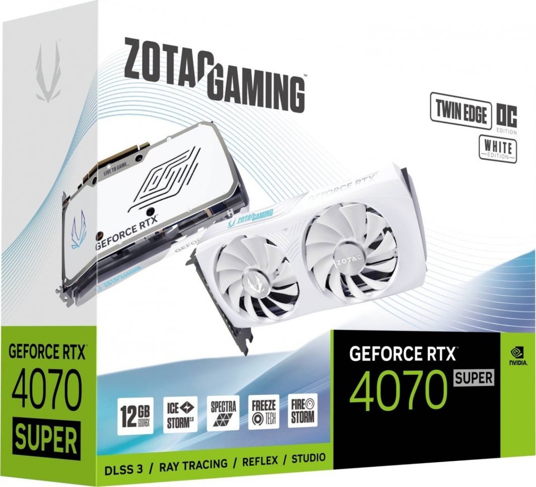 Kartelë grafike Zotac Gaming GeForce RTX 4070 SUPER Twin Edge OC White 12GB GDDR6X