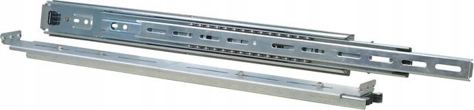Shina teleskopike rackmount IPC 18", për kasa 19", metalike, të zeza