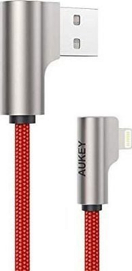 Kabllo Aukey CB-AL01, USB-A në Lightning, 2 m, e kuqe