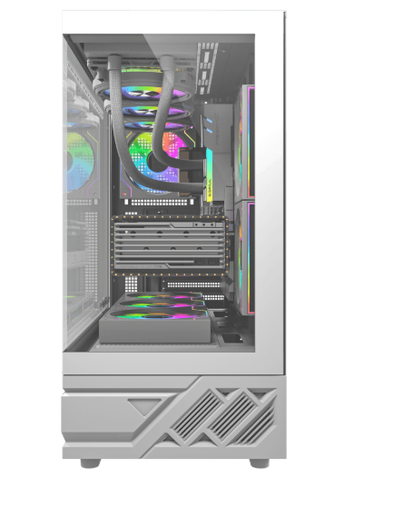 Kasë DarkFlash DS950, Full-Tower, E-ATX Support, Tempered Glass, e bardhë