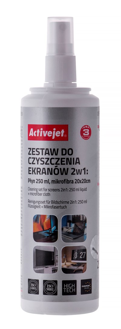 Set pastrimi ekrani ActiveJet AOC-269, lëng 250ml, pëlhurë 20x20cm