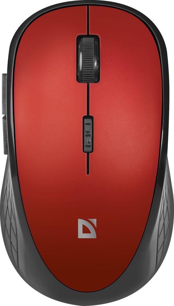 Maus Defender Hit, wireless, USB, i zi dhe i kuq