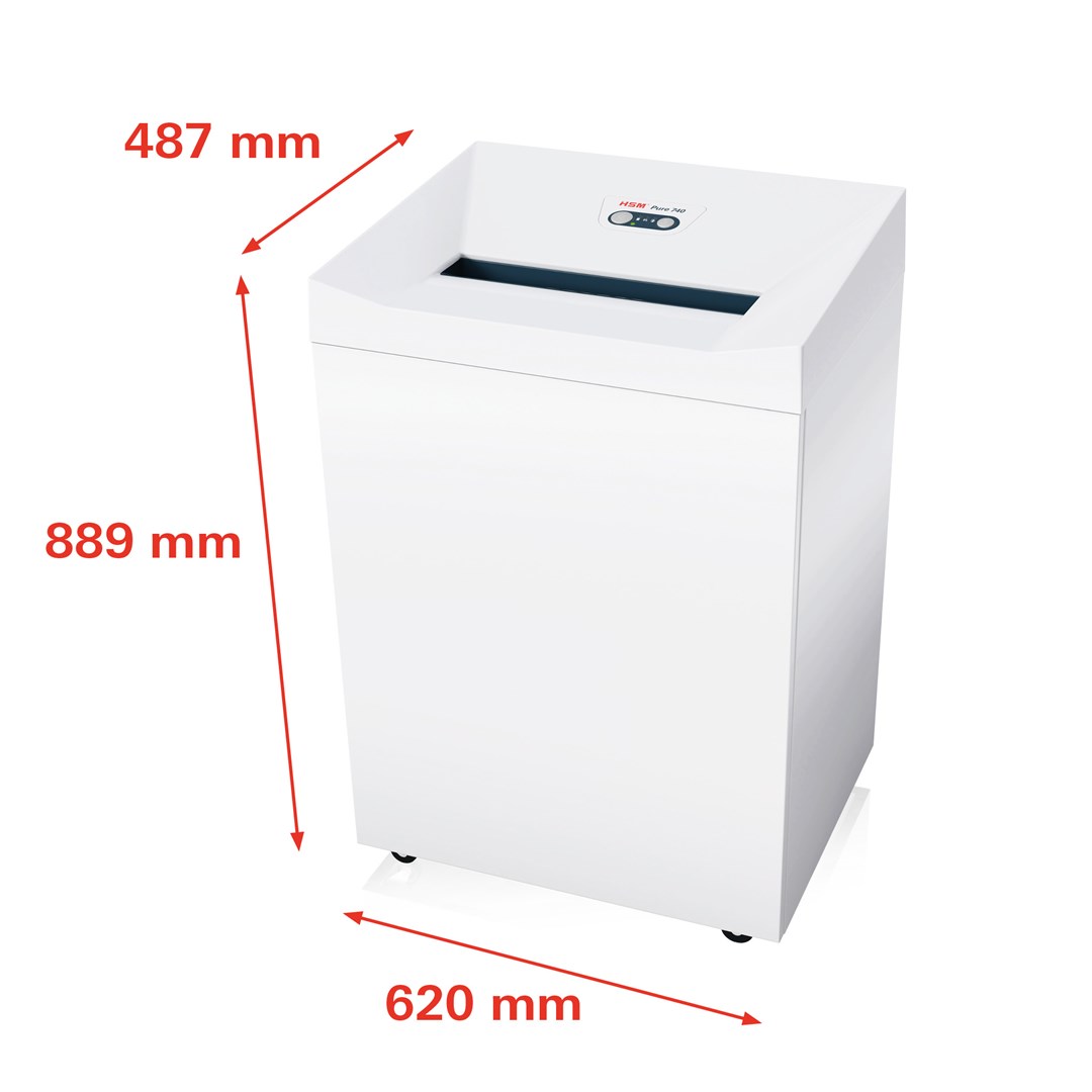 Shredder dokumentesh HSM P-2, kosh 145L, niveli sigurisë DIN 2, i bardhë