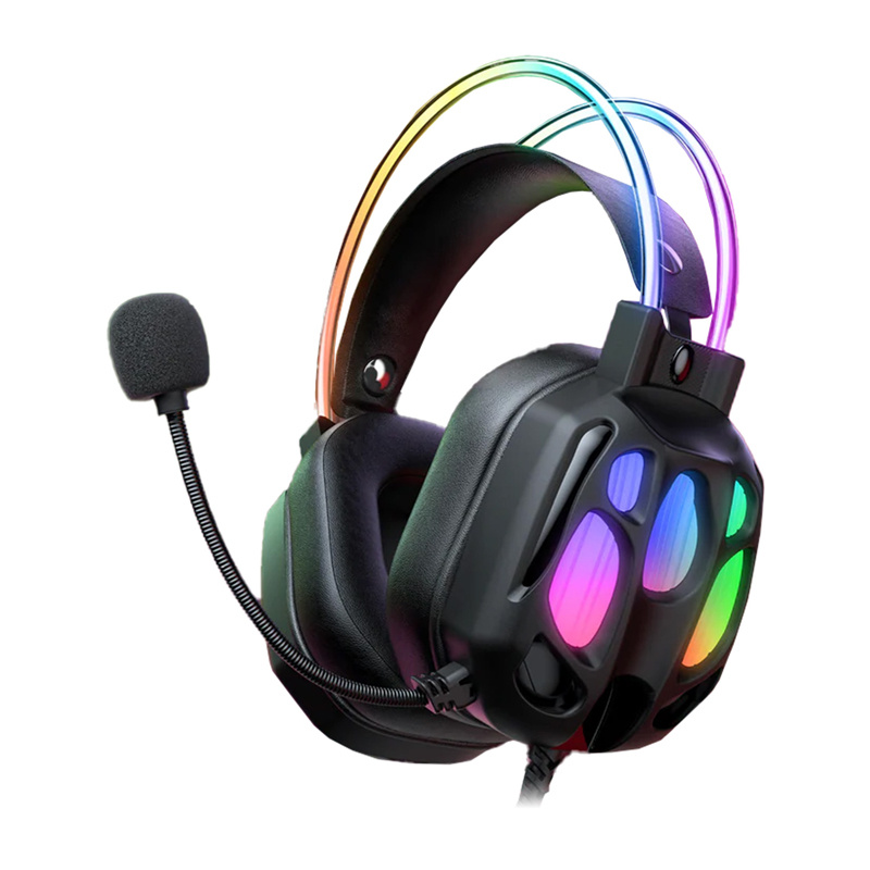 Kufje gaming ONIKUMA X89, me mikrofon, drita RGB, të zeza