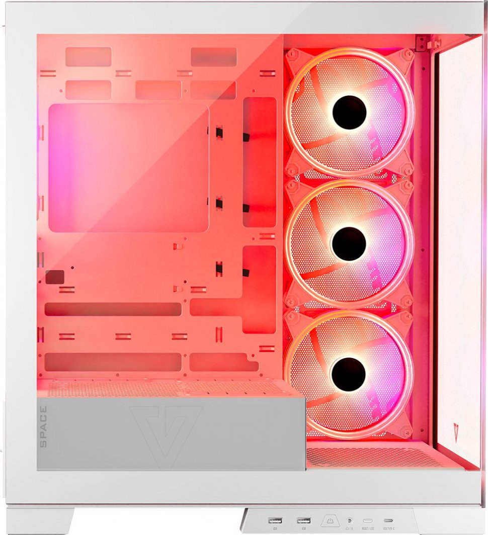 Kasë Modecom Volcano Space Apex ARGB, e bardhë, Midi Tower