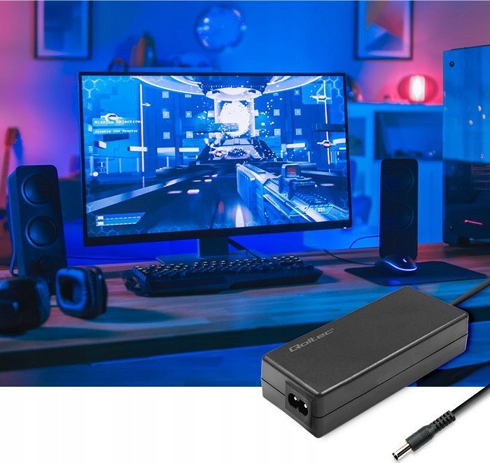 Adapter energjie Qoltec Power Supply 40W, 12V 3.33A, prizë 5.5 x 2.1 mm, i zi