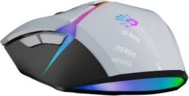 Maus gaming A4tech Bloody W60 Max Activated, me kabllo, RGB, i bardhë