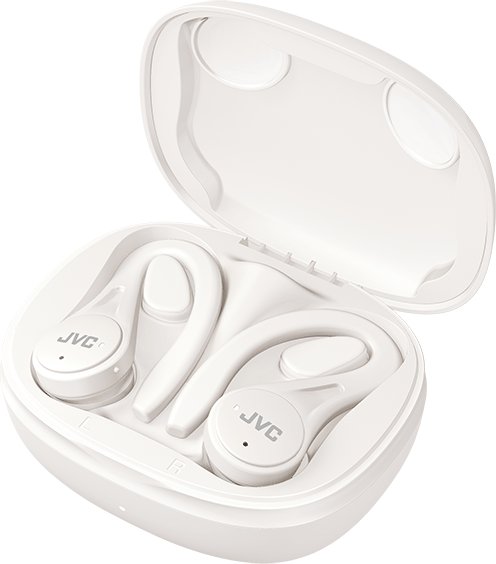 Kufje wireless sportive JVC HAEC25T, Bluetooth, IPX5, të bardha