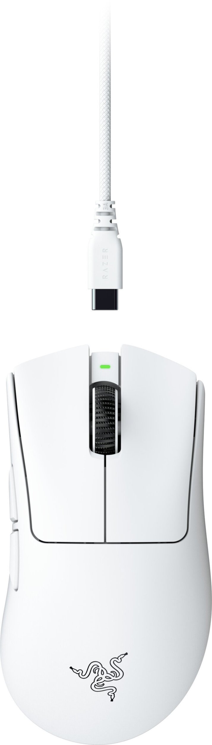 Maus gaming Razer DeathAdder V4 Pro, optik, wireless, i bardhë