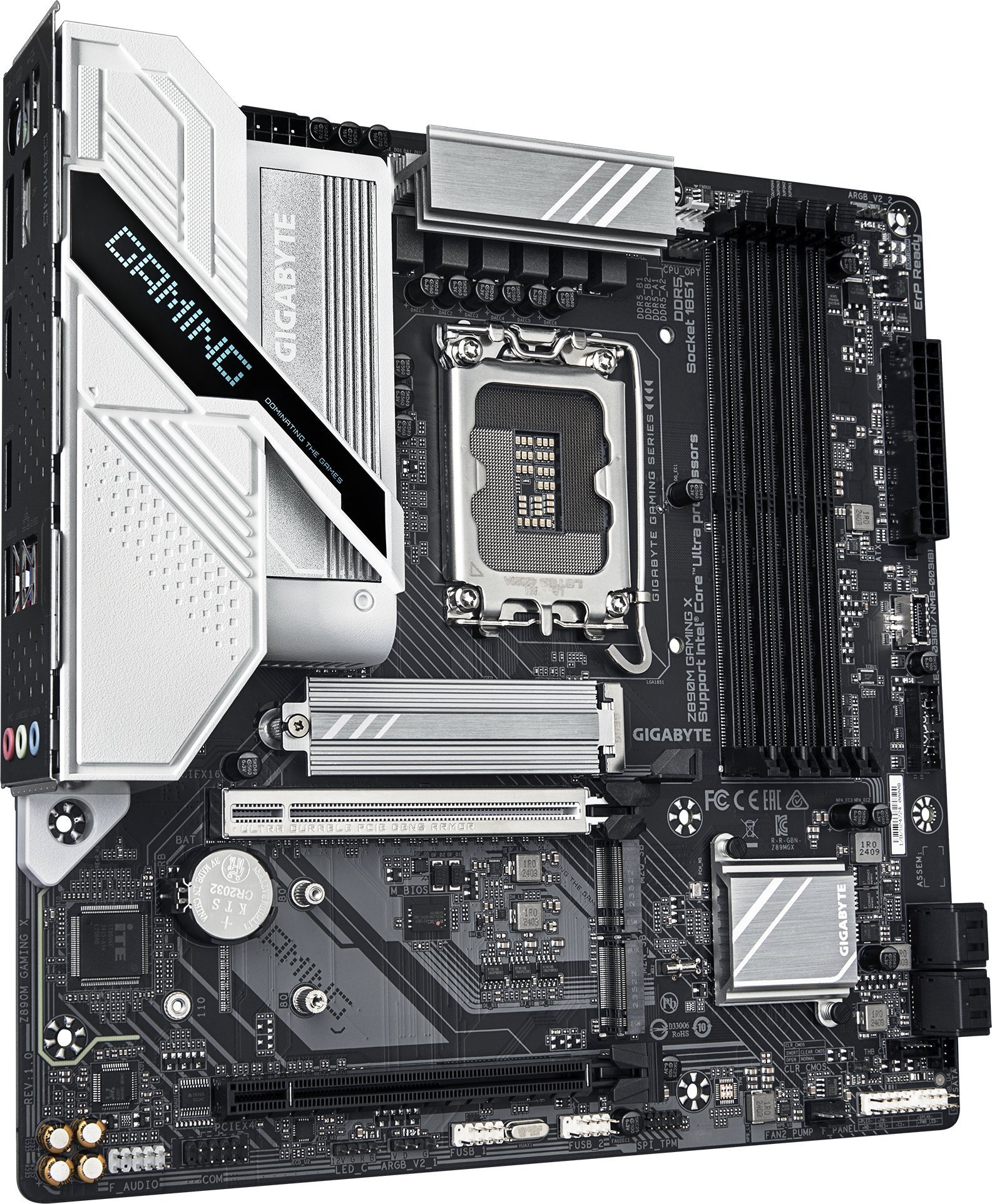 Матична плоча GIGABYTE Z890M Gaming X, DDR5 8800MHz OC, PCIe 5.0, 2.5Gb LAN