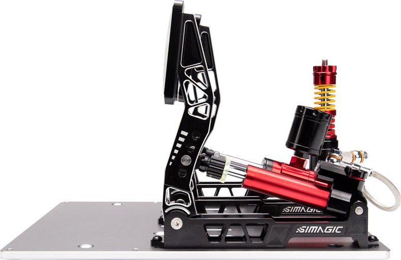 Set pedalesh Simagic P2000, 3 pedale, frenë hidraulike 200 kg load cell, i zi