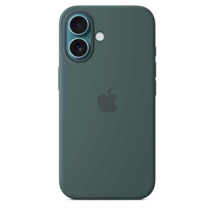 Apple iPhone 16 Silicone Case with MagSafe, Lake Green (Seasonal) 3