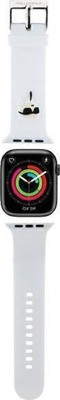 Rrip ore Karl Lagerfeld Karl Head NFT për Apple Watch, 38/40mm, silikon, i bardhë