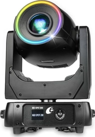 Reflektor skene Evolights Neo Spot, LED 200W, kokë lëvizëse, i zi