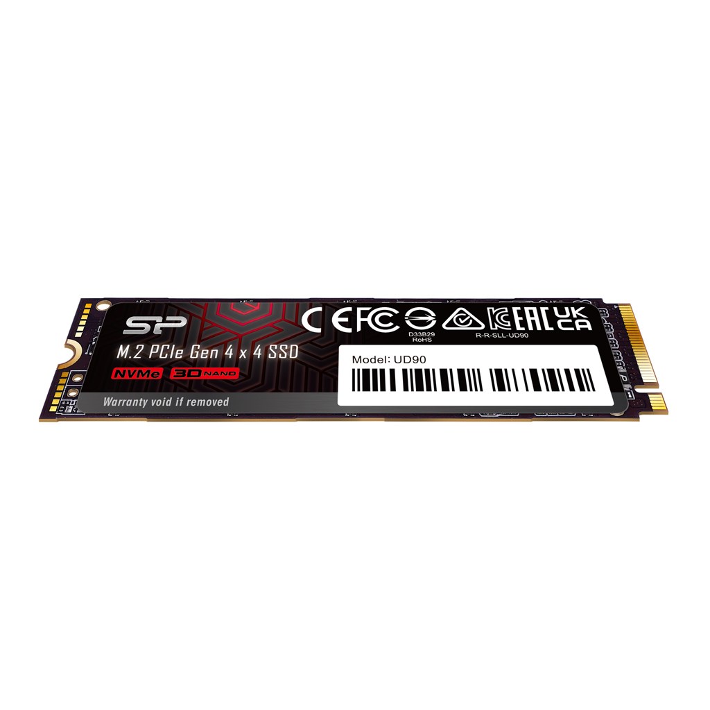 SSD Silicon Power UD90, 2TB, M.2, PCIe 4.0, NVMe, e zezë